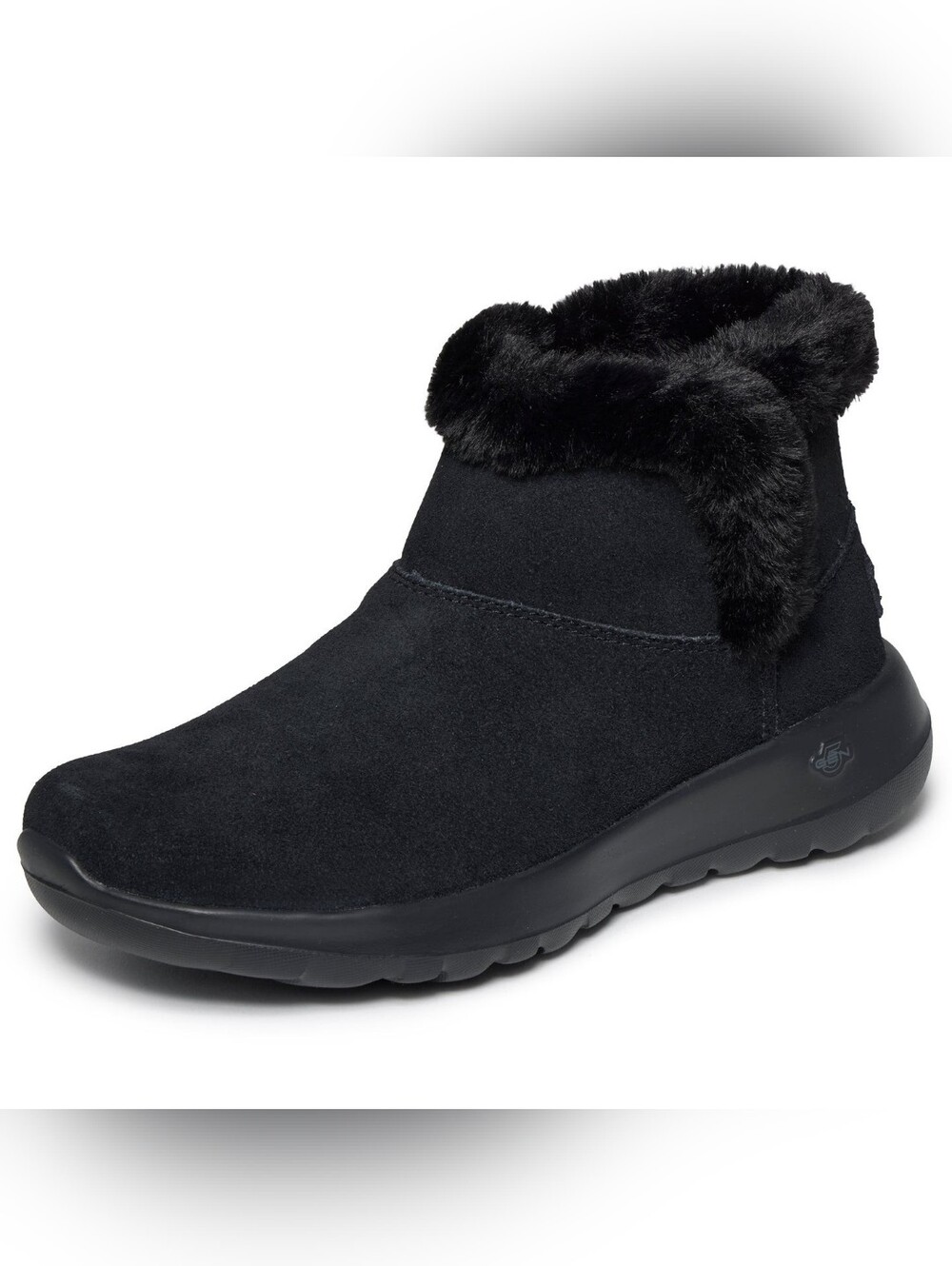 Skechers Black Faux-Fur Winter Ankle Boot